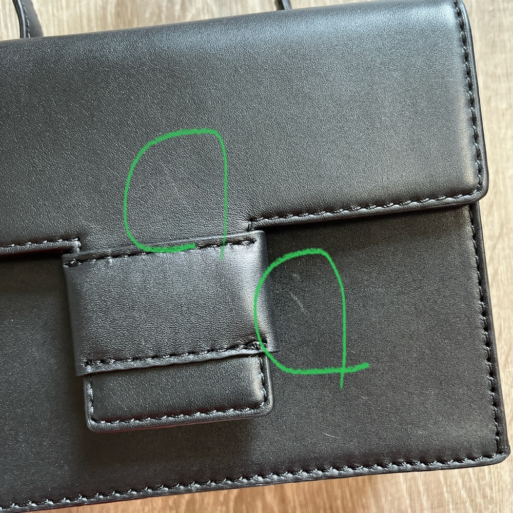 Steven Alan Meryl Cow Leather Crossbody Camera Box Bag Purse In Black - Picture 11 of 11